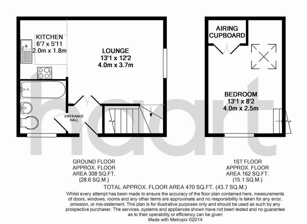 1 bedroom detached house to rent - floorplan