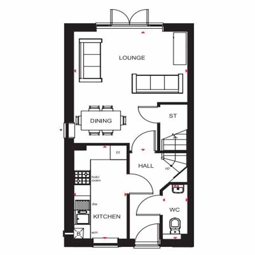 3 bedroom semi-detached house for sale - floorplan