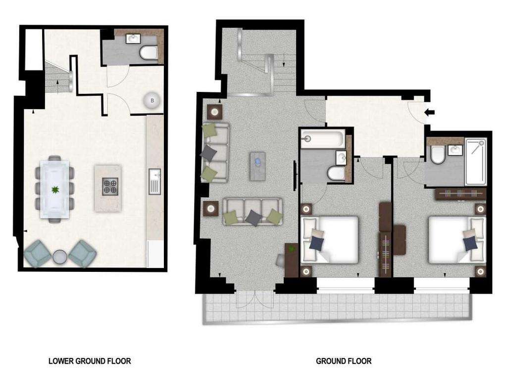 2 bedroom flat to rent - floorplan