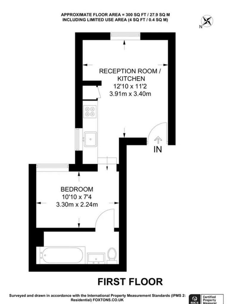 1 bedroom block of apartments to rent - floorplan