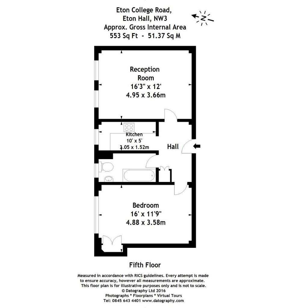 1 bedroom block of apartments to rent - floorplan