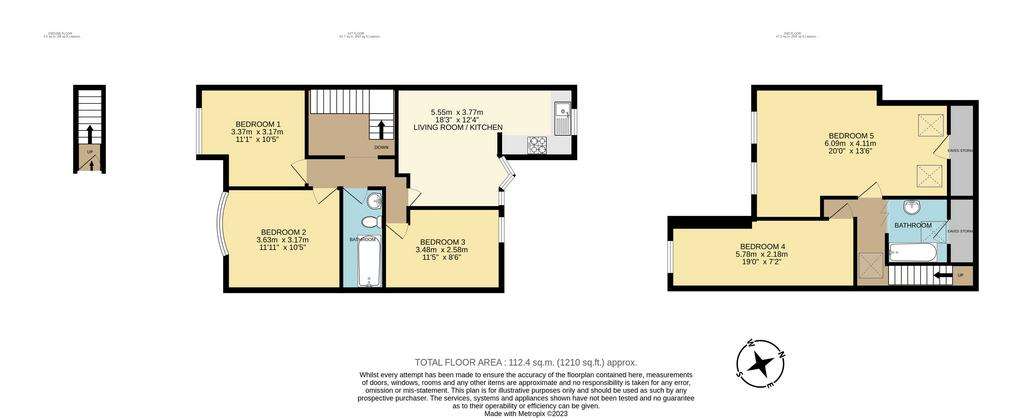 5 bedroom maisonette to rent - floorplan