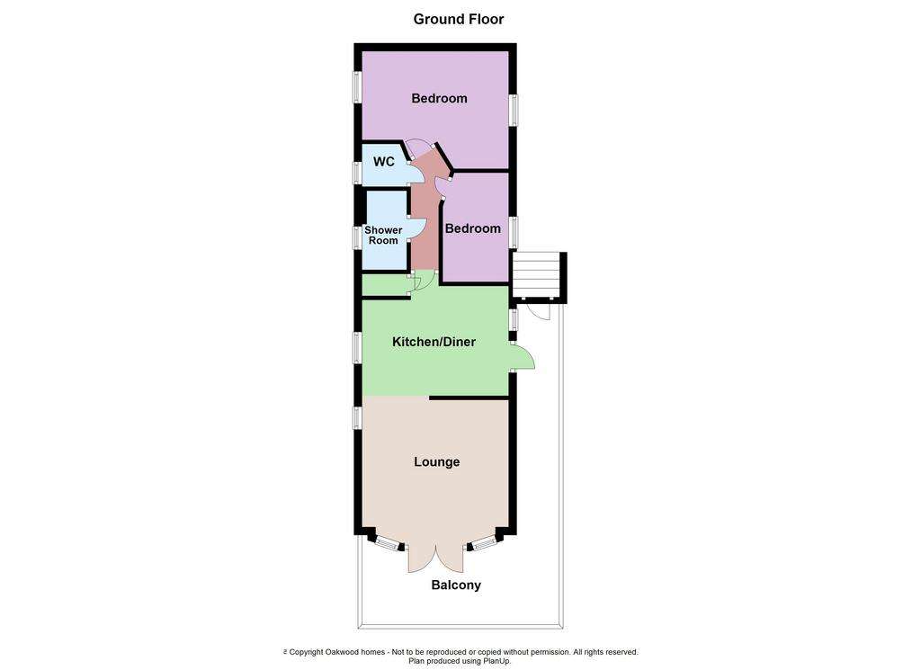 2 bedroom park home for sale - floorplan