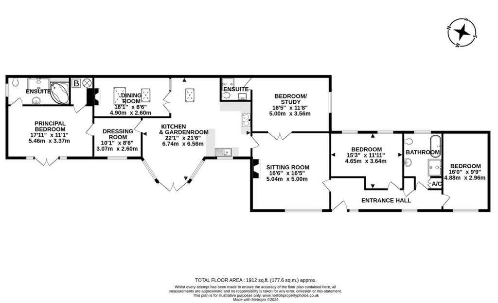 5 bedroom barn conversion for sale - floorplan