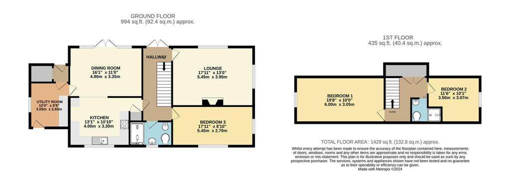 3 bedroom detached bungalow for sale - floorplan