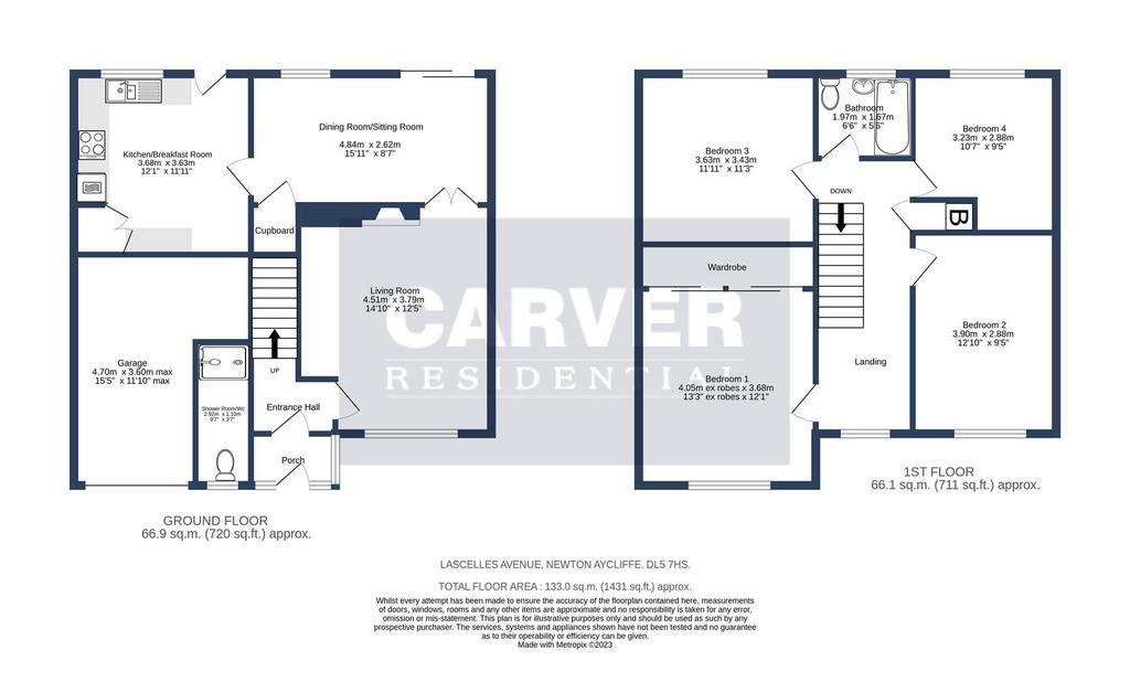 4 bedroom semi-detached house for sale - floorplan