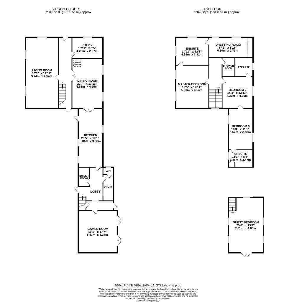 6 bedroom equestrian facility for sale - floorplan