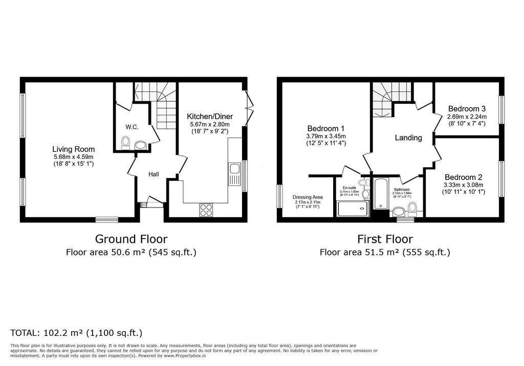 3 bedroom semi-detached house for sale - floorplan