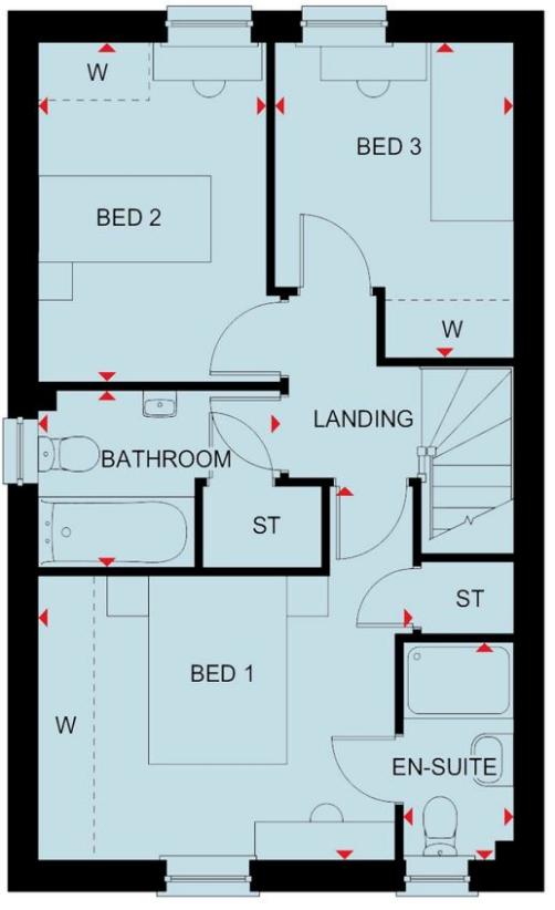 3 bedroom semi-detached house for sale - floorplan