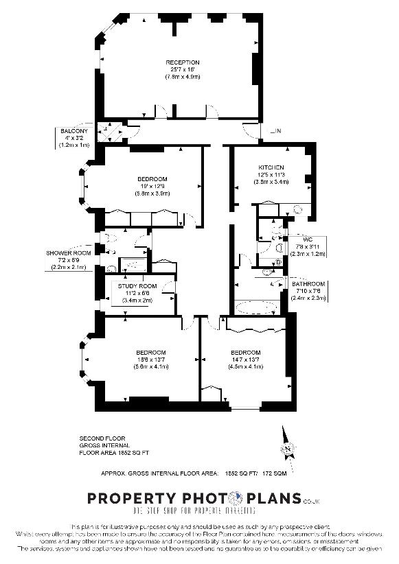 4 bedroom flat for sale - floorplan