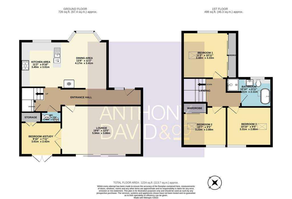 3 bedroom chalet to rent - floorplan