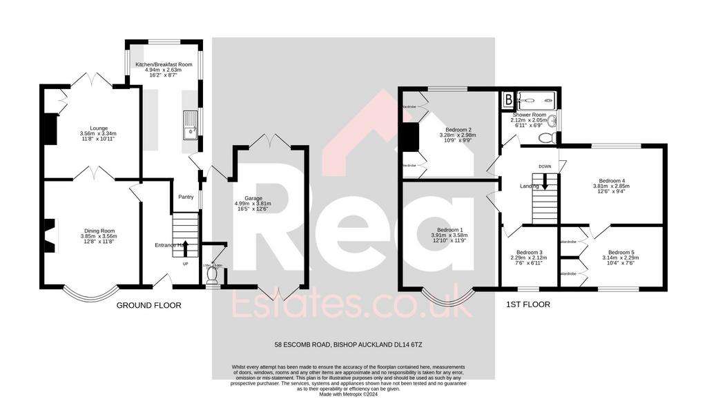 5 bedroom semi-detached house for sale - floorplan