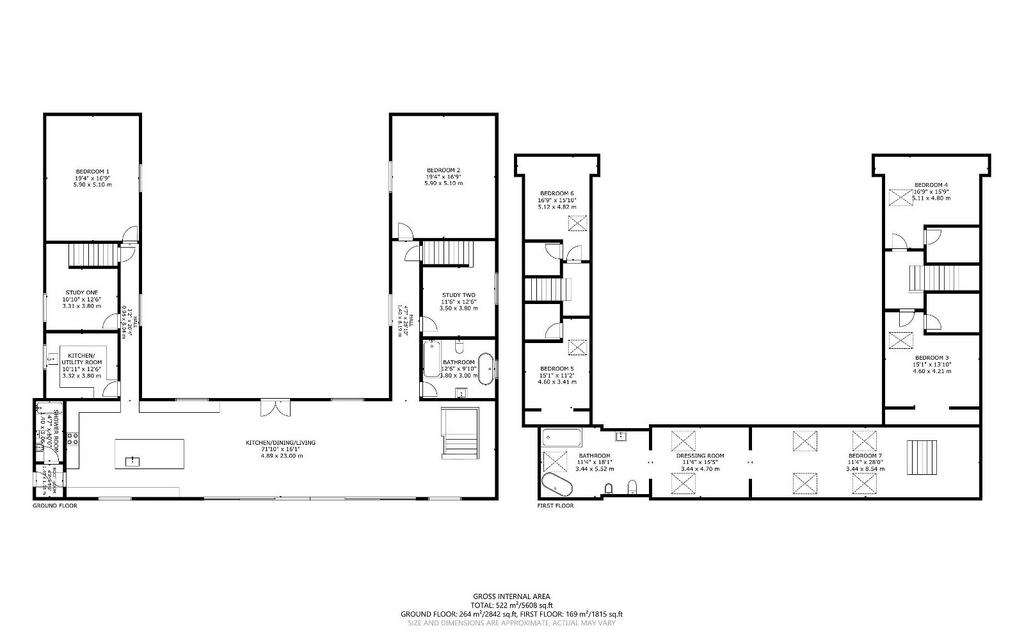 7 bedroom barn conversion for sale - floorplan