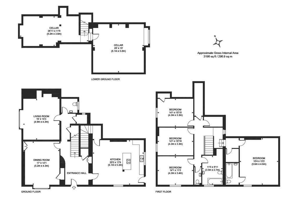 4 bedroom farm house to rent - floorplan