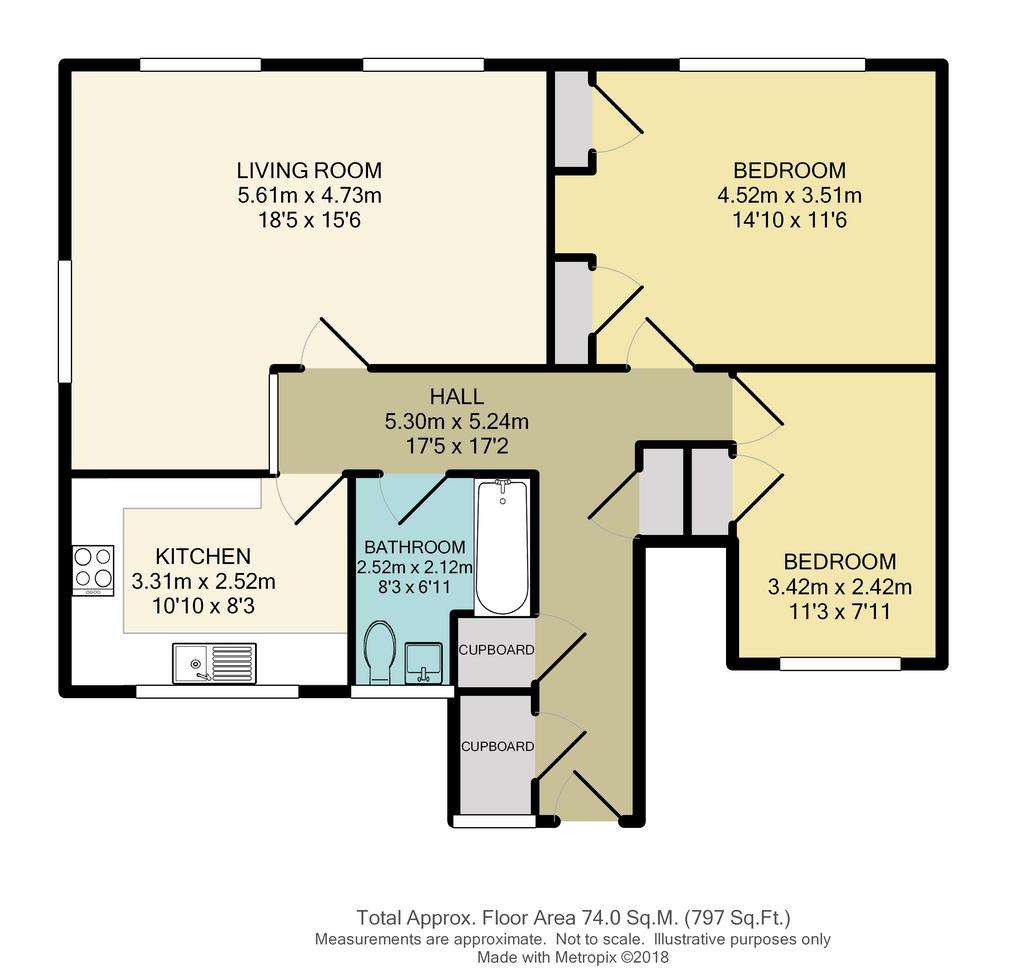 2 bedroom ground floor maisonette to rent - floorplan
