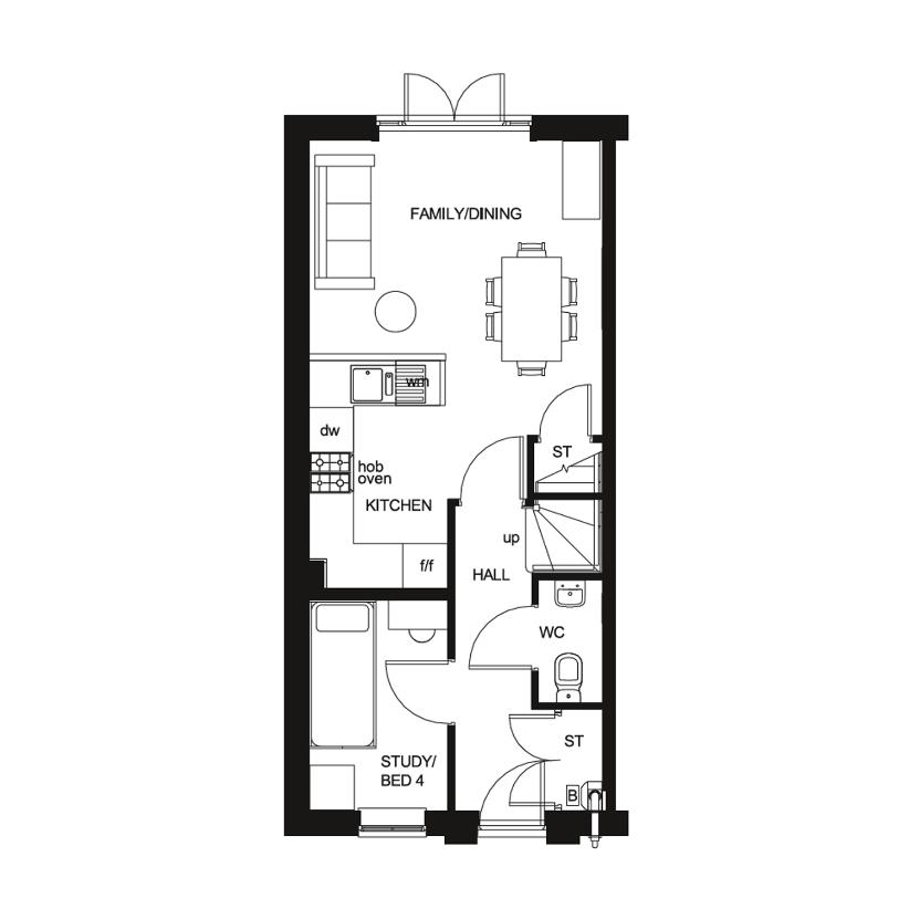 4 bedroom terraced house for sale - floorplan