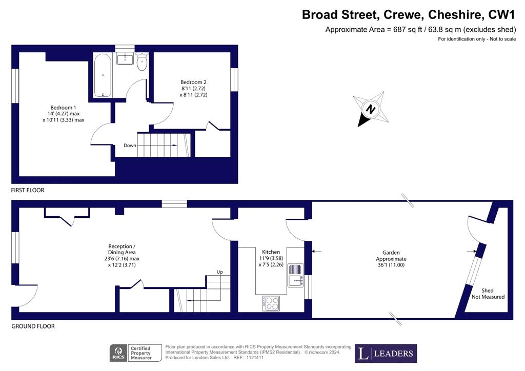 2 bedroom property for sale - floorplan