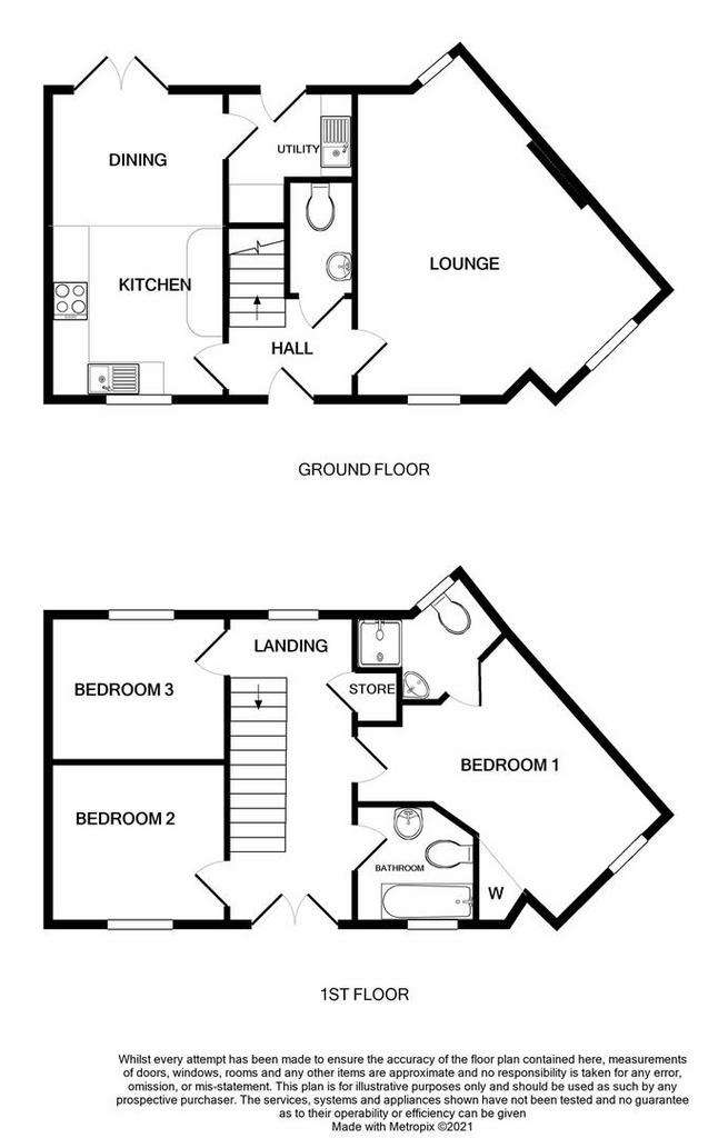 3 bedroom semi-detached house for sale - floorplan