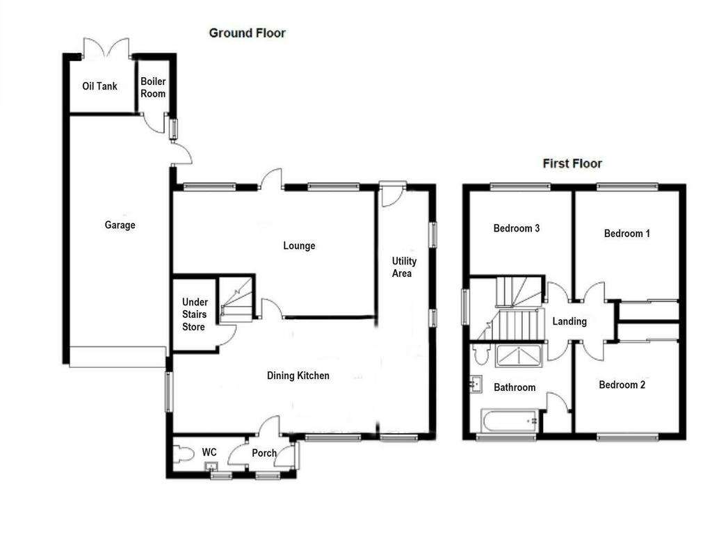 3 bedroom detached house for sale - floorplan