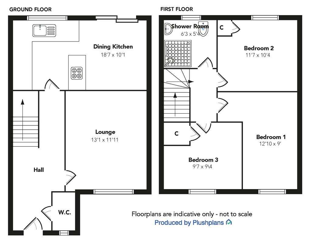 3 bedroom semi-detached villa for sale - floorplan
