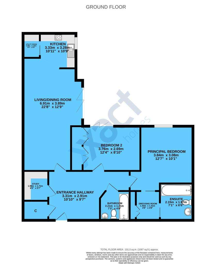 2 bedroom flat for sale - floorplan