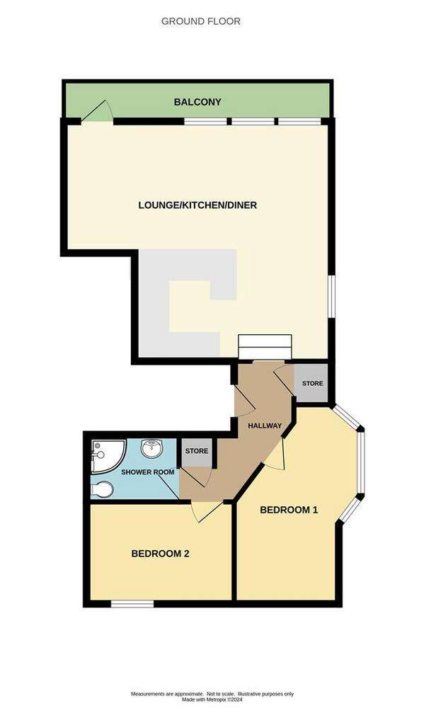 2 bedroom flat for sale - floorplan