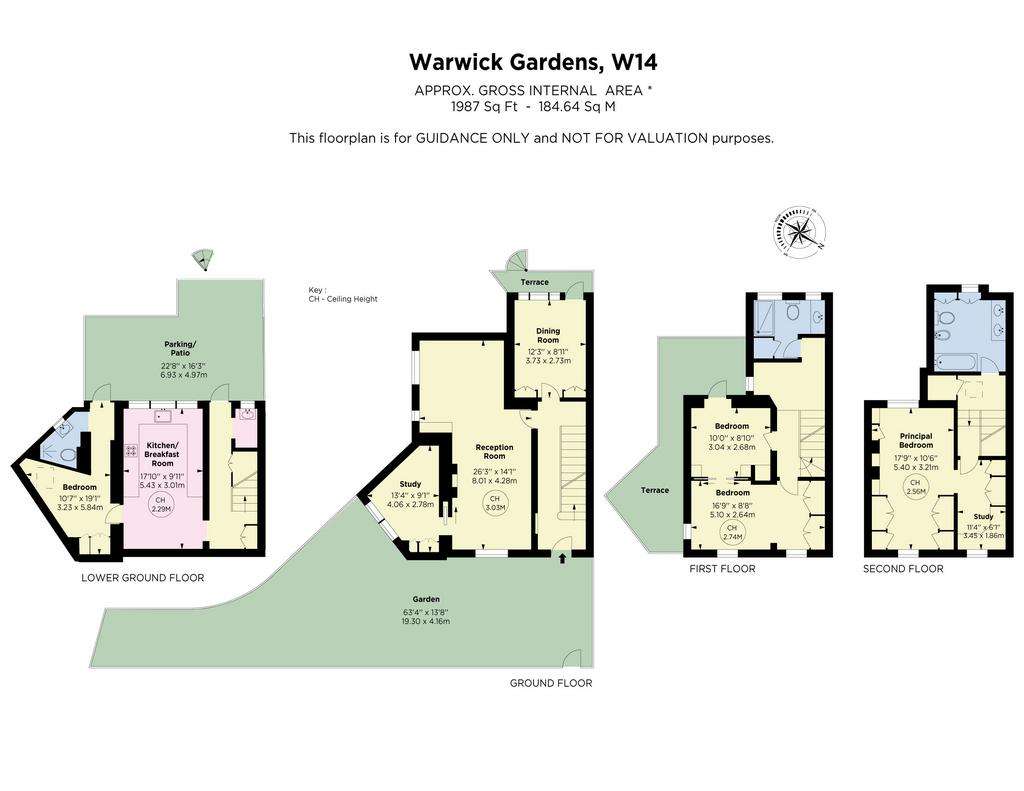 4 bedroom terraced house for sale - floorplan