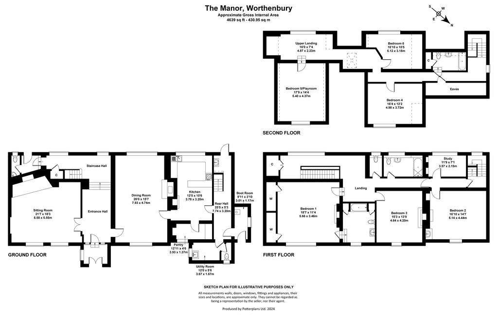 6 bedroom house for sale - floorplan