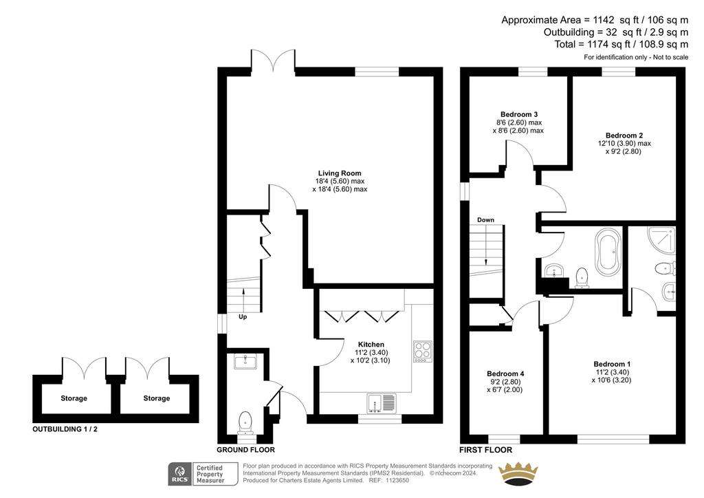 4 bedroom semi-detached house for sale - floorplan