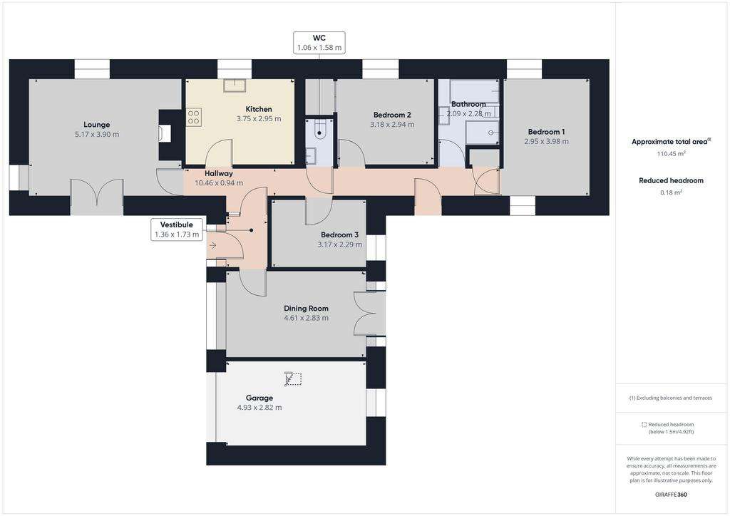 3 bedroom bungalow for sale - floorplan