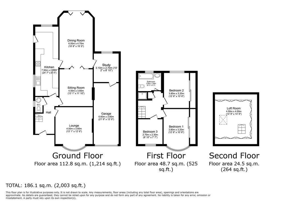 3 bedroom detached house for sale - floorplan