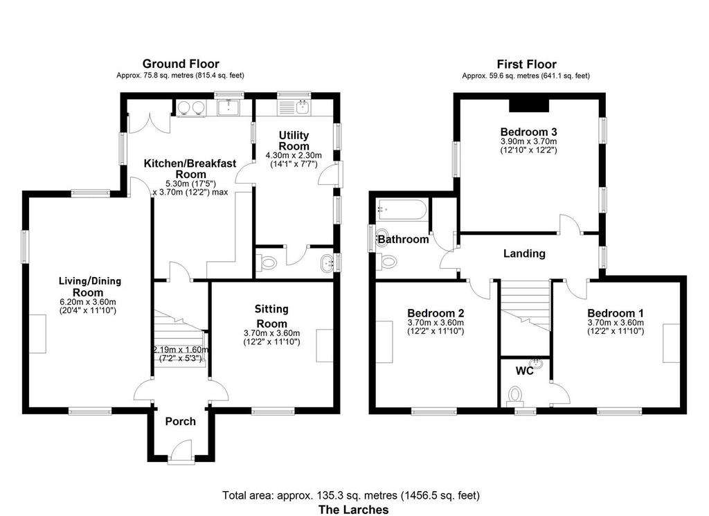 3 bedroom country house to rent - floorplan