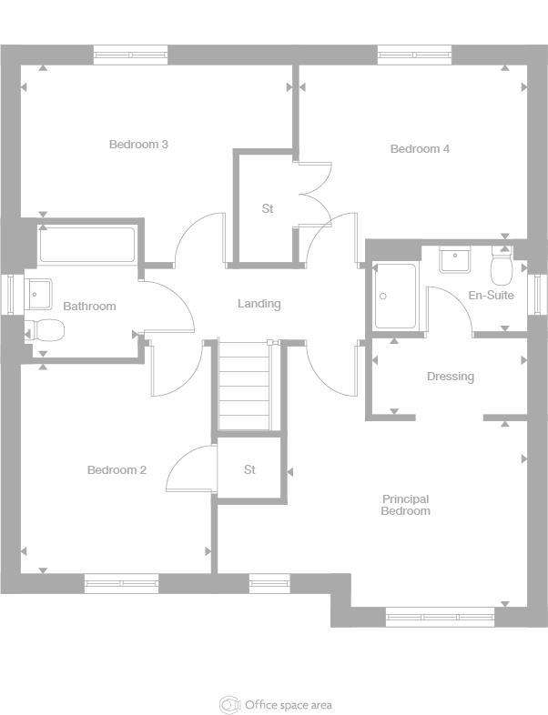 4 bedroom detached house for sale - floorplan