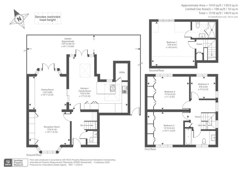 4 bedroom semi-detached house for sale - floorplan