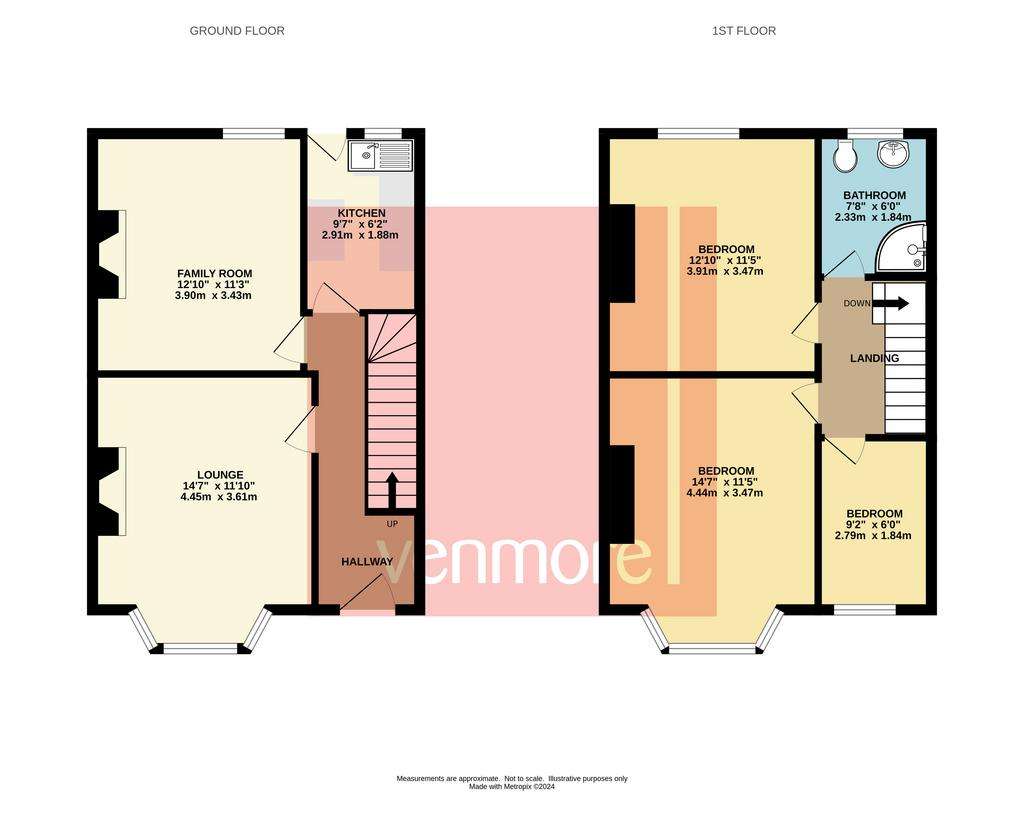 3 bedroom terraced house for sale - floorplan