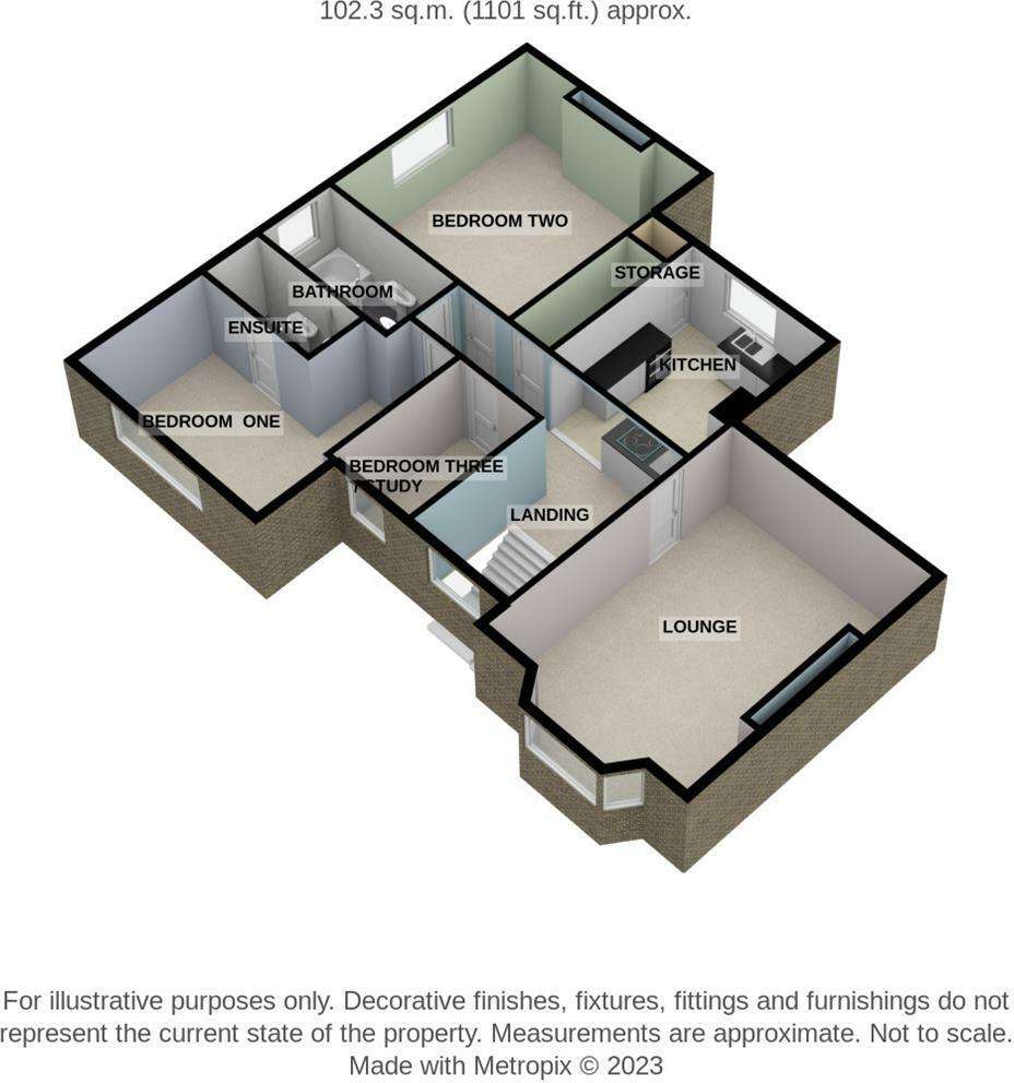 3 bedroom flat for sale - floorplan