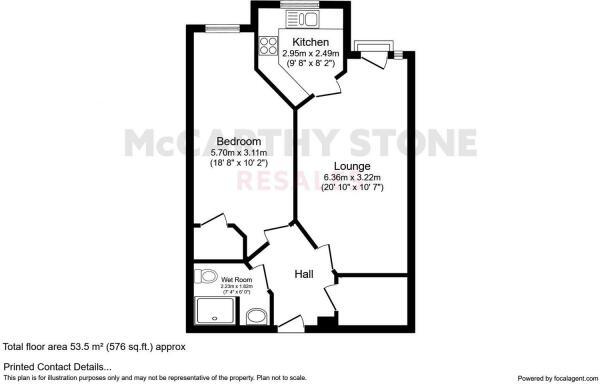 1 bedroom flat for sale - floorplan