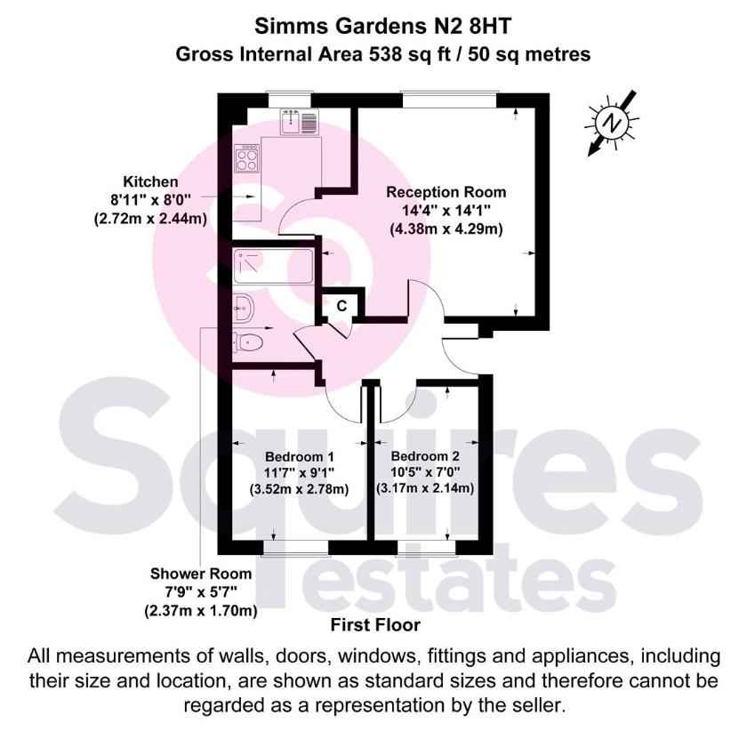 2 bedroom flat for sale - floorplan