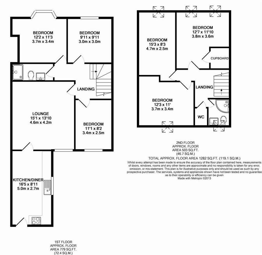 6 bedroom maisonette to rent - floorplan