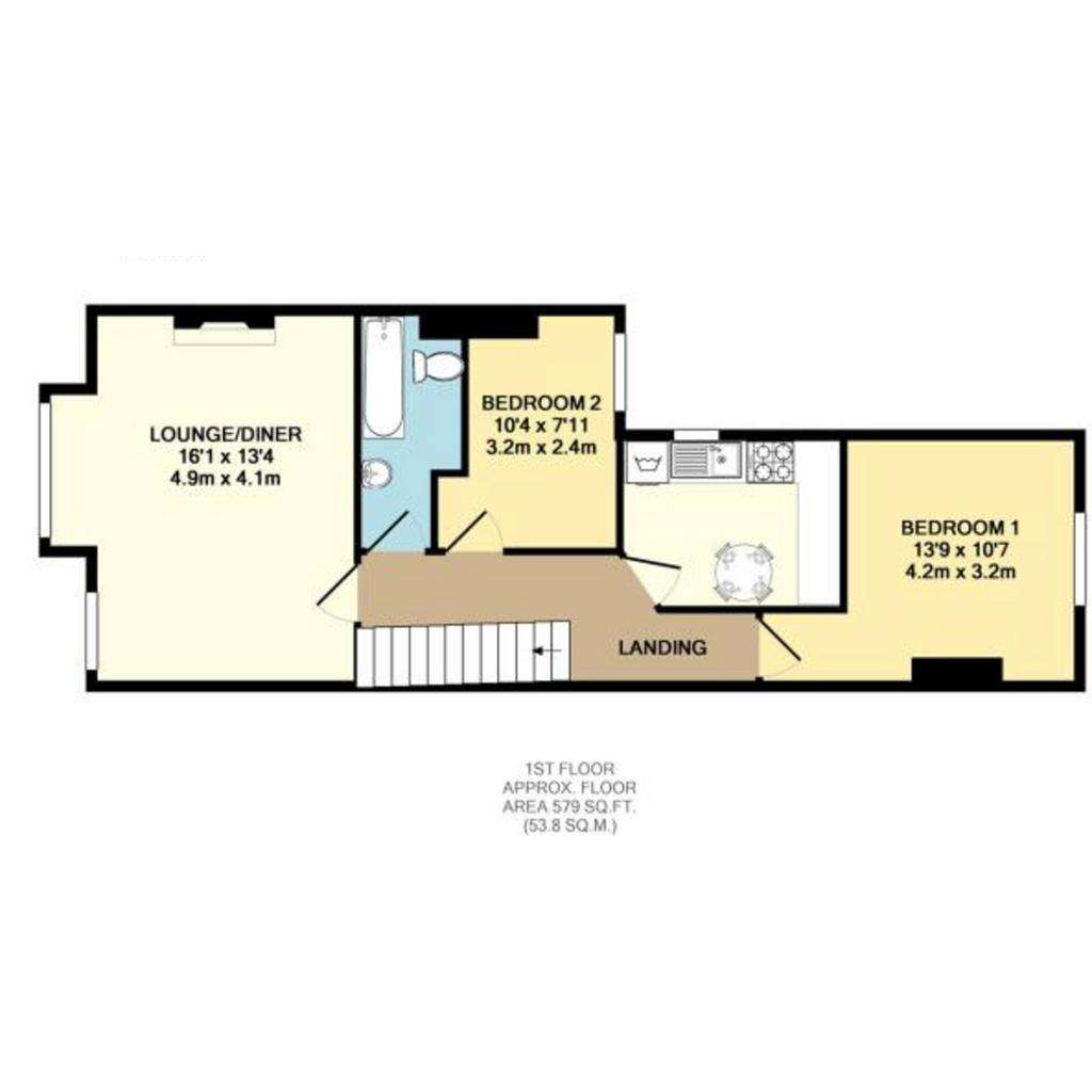 2 bedroom flat for sale - floorplan