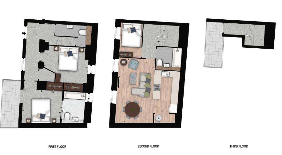 3 bedroom penthouse apartment to rent - floorplan