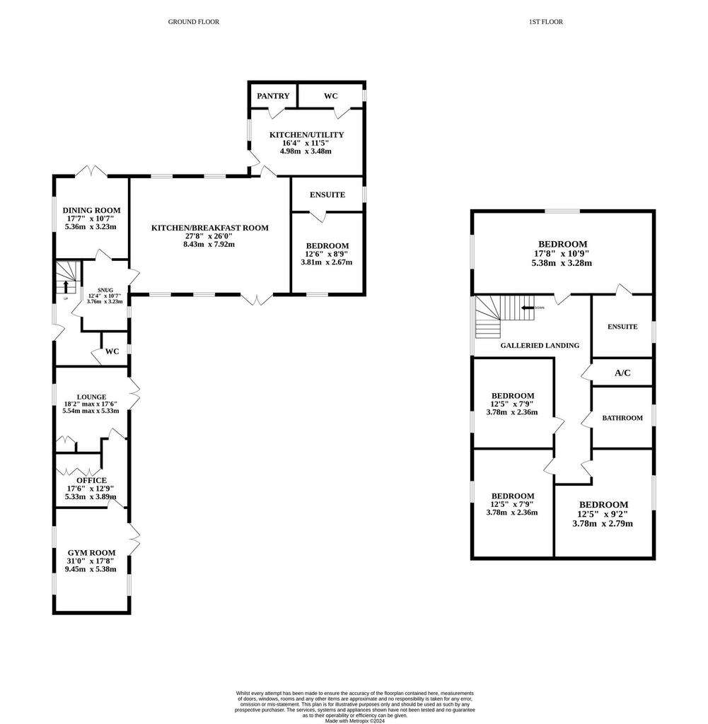 5 bedroom barn conversion for sale - floorplan