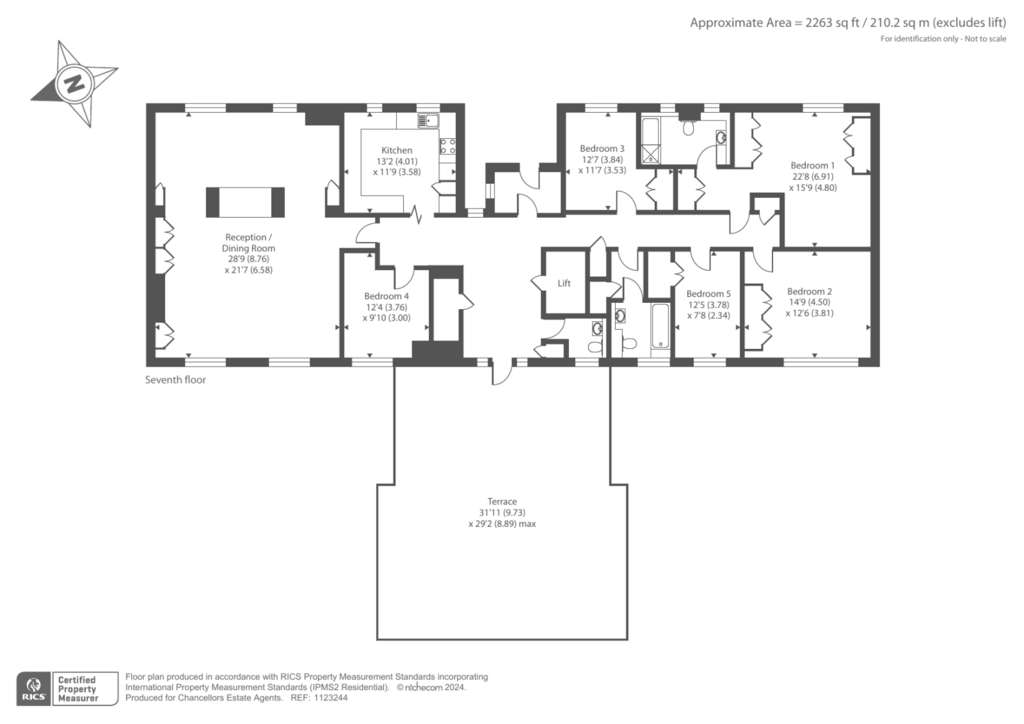 5 bedroom flat for sale - floorplan