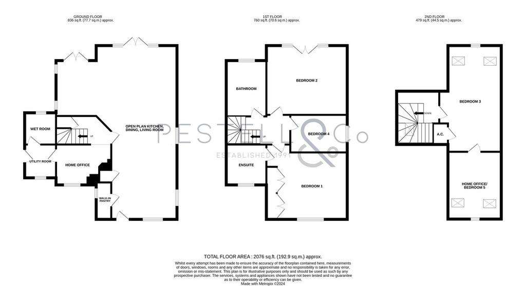 4 bedroom detached house to rent - floorplan