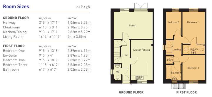 3 bedroom semi-detached house for sale - floorplan