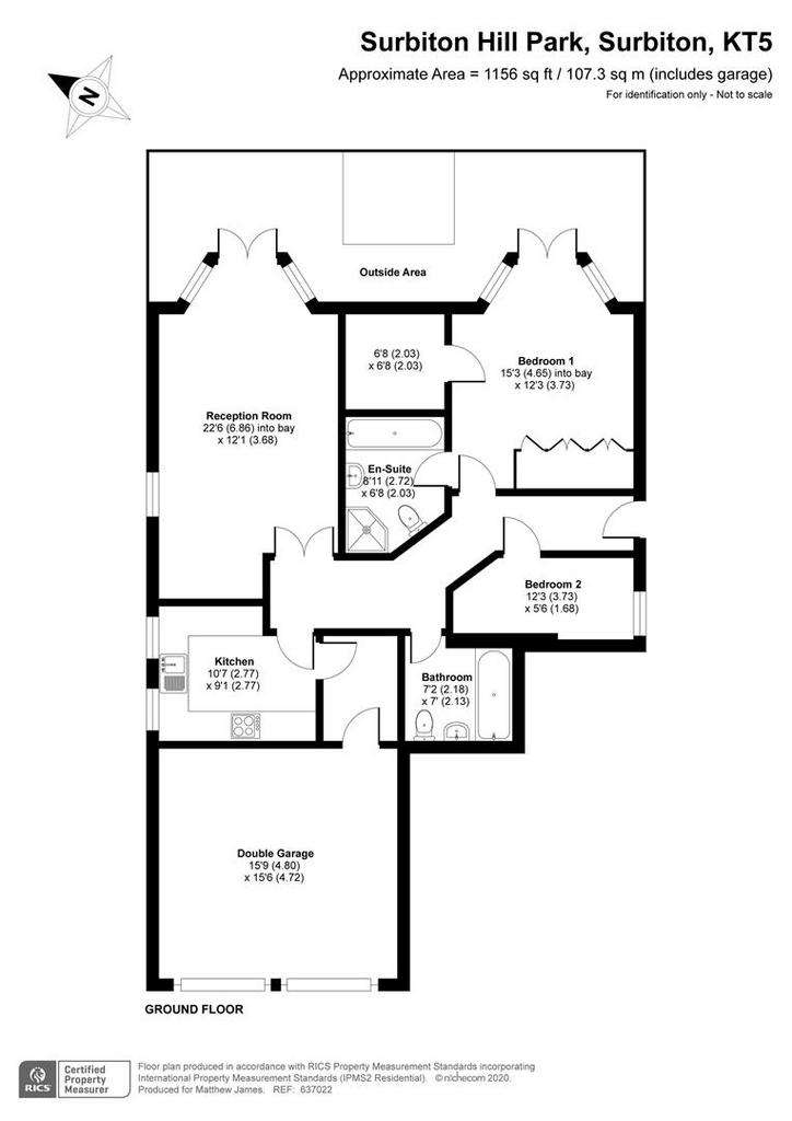 2 bedroom flat to rent - floorplan