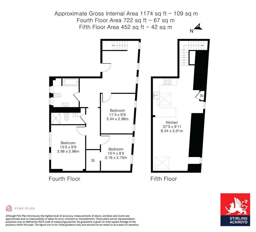 3 bedroom flat to rent - floorplan