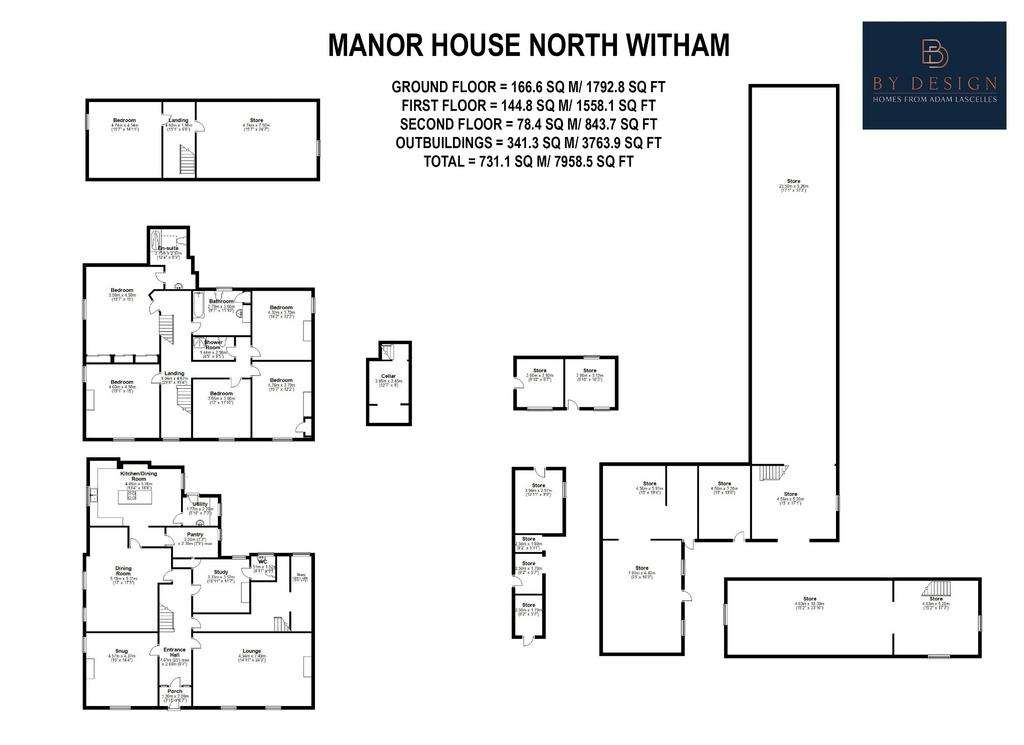 6 bedroom manor house for sale - floorplan