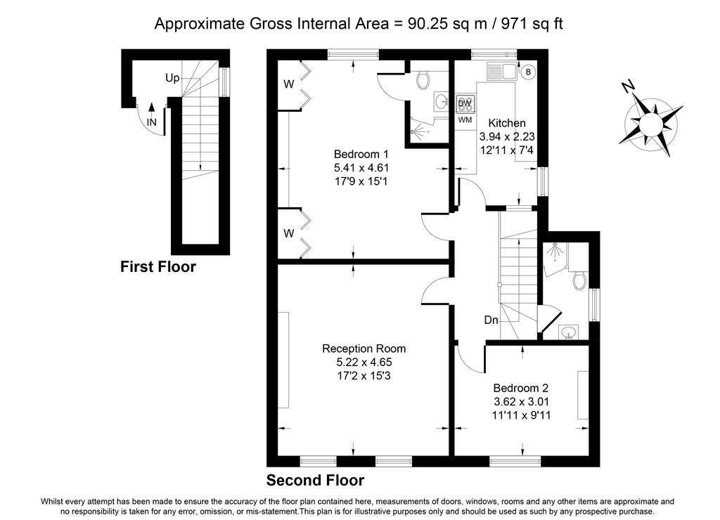 2 bedroom flat for sale - floorplan