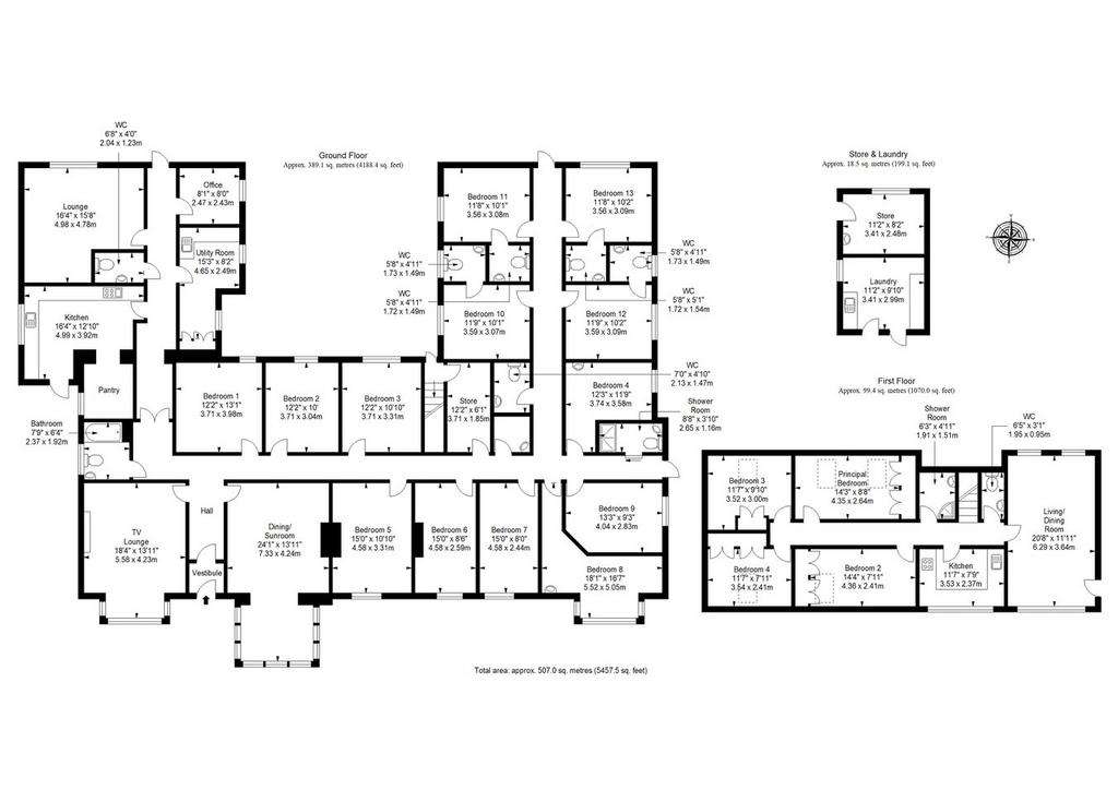 13 bedroom Residential development for sale - floorplan